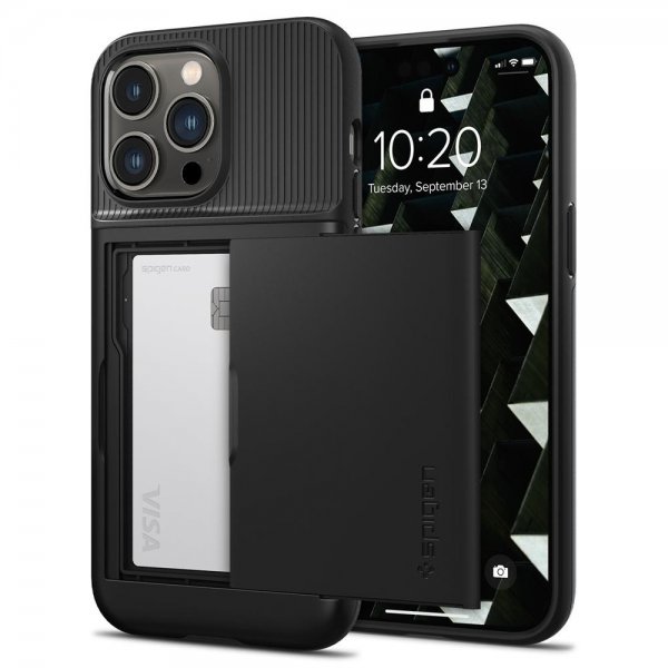 Spigen iPhone 14 Pro Slim Armor CS -suojakuori, musta