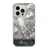 Guess iPhone 14 Pro -suojakuori Toile de Jouy Harmaa