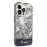 Guess iPhone 14 Pro -suojakuori Toile de Jouy Harmaa