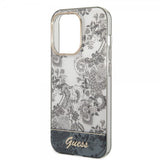 Guess iPhone 14 Pro -suojakuori Toile de Jouy Harmaa
