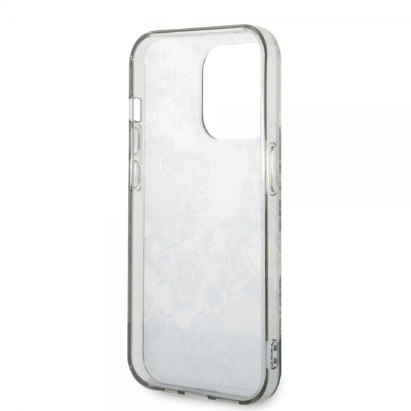 Guess iPhone 14 Pro -suojakuori Toile de Jouy Harmaa