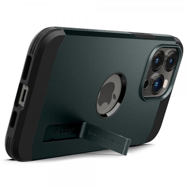 Spigen iPhone 14 Pro -suojakuori Tough Armor MagFit Abyss Green