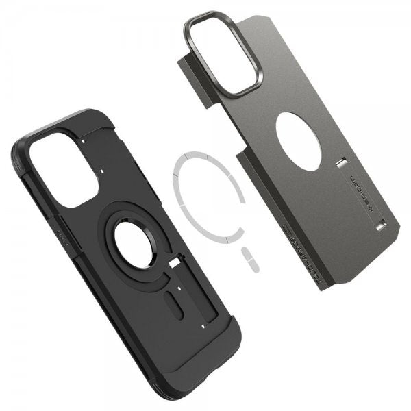 Spigen iPhone 14 Pro -suojakuori Tough Armor MagFit Gunmetal