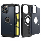 Spigen iPhone 14 Pro -suojakuori Tough Armor MagFit Metal Slate
