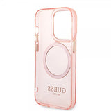 Guess iPhone 14 Pro Kuoret Translucent MagSafe Pinkki
