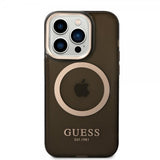 Guess iPhone 14 Pro Kuoret Translucent MagSafe Musta