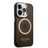 Guess iPhone 14 Pro Kuoret Translucent MagSafe Musta