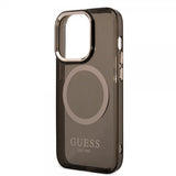 Guess iPhone 14 Pro Kuoret Translucent MagSafe Musta