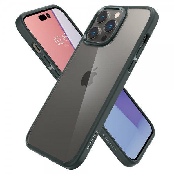 Spigen iPhone 14 Pro -suojakuori Ultra Hybrid Abyss Green