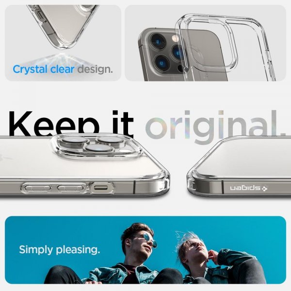 Spigen iPhone 14 Pro -suojakuori, Ultra Hybrid Crystal Clear