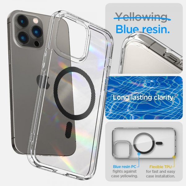Spigen iPhone 14 Pro -suojakuori Ultra Hybrid MagFit Carbon Fiber