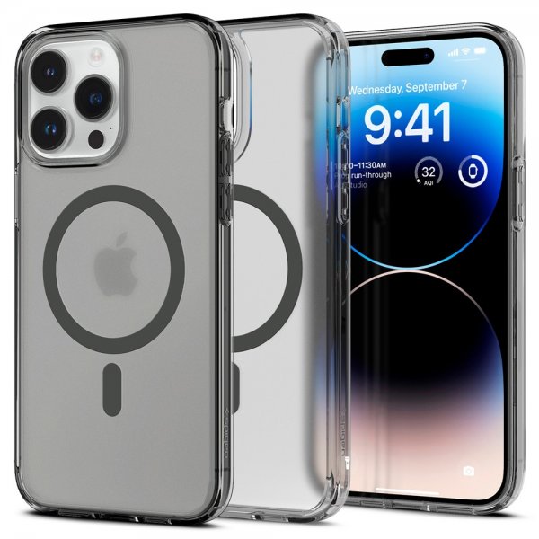 Spigen iPhone 14 Pro -suojakuori Ultra Hybrid MagFit Frost Black