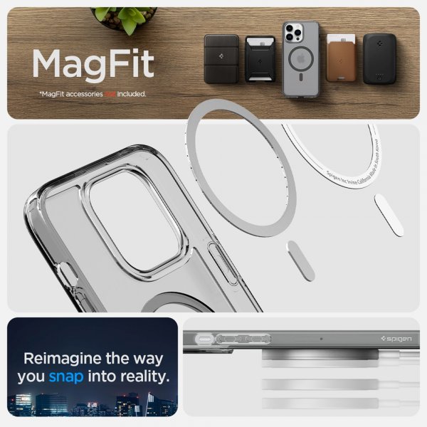 Spigen iPhone 14 Pro -suojakuori Ultra Hybrid MagFit Frost Black