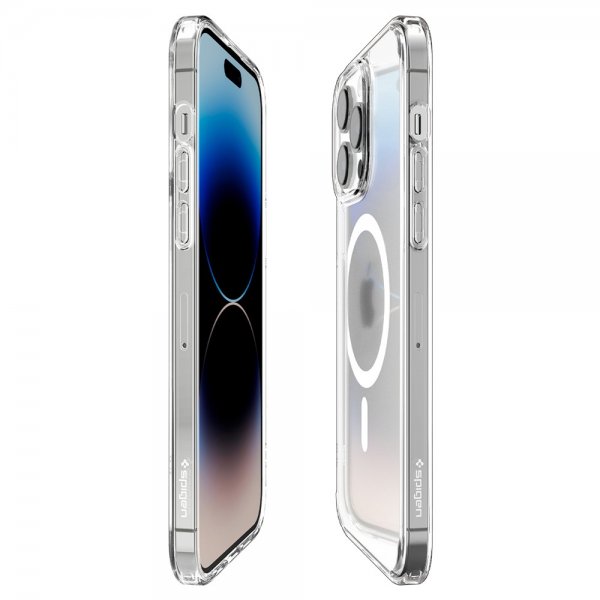 Spigen iPhone 14 Pro -suojakuori Ultra Hybrid MagFit Frost Clear