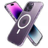 Spigen iPhone 14 Pro -suojakuori Ultra Hybrid MagFit Frost Clear