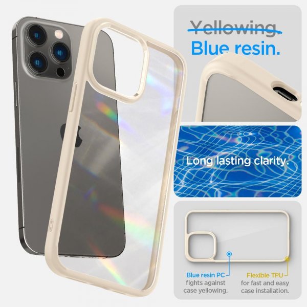 Spigen iPhone 14 Pro -suojakuori Ultra Hybrid Sand Beige