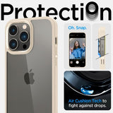 Spigen iPhone 14 Pro -suojakuori Ultra Hybrid Sand Beige