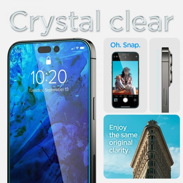 Spigen iPhone 14 Pro Näytönsuoja GLAS.tR EZ Fit 2-pakkaus