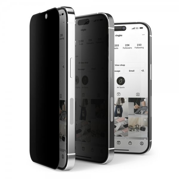 Ringke iPhone 14 Pro -näytönsuoja, Privacy Glass