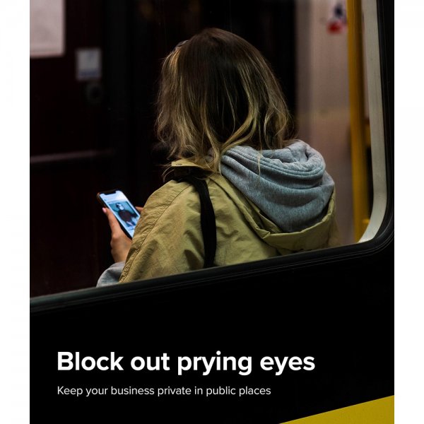 Ringke iPhone 14 Pro -näytönsuoja, Privacy Glass