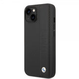 BMW iPhone 14 -suojakuori Big Logo Stripe, musta