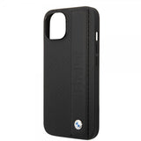 BMW iPhone 14 -suojakuori Big Logo Stripe, musta