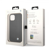 BMW iPhone 14 -suojakuori Big Logo Stripe, musta