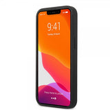 AMG iPhone 14 Kuori Hiilikuitu-efekti Leimattu Logo Musta