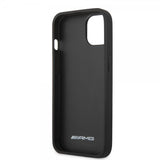 AMG iPhone 14 Kuori Hiilikuitu-efekti Leimattu Logo Musta