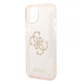 Guess iPhone 14 -suojakuori, täynnä glitteriä, kulta