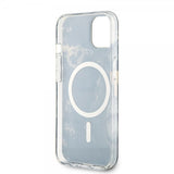 Guess iPhone 14 -suojakuori Golden Marble MagSafe, musta