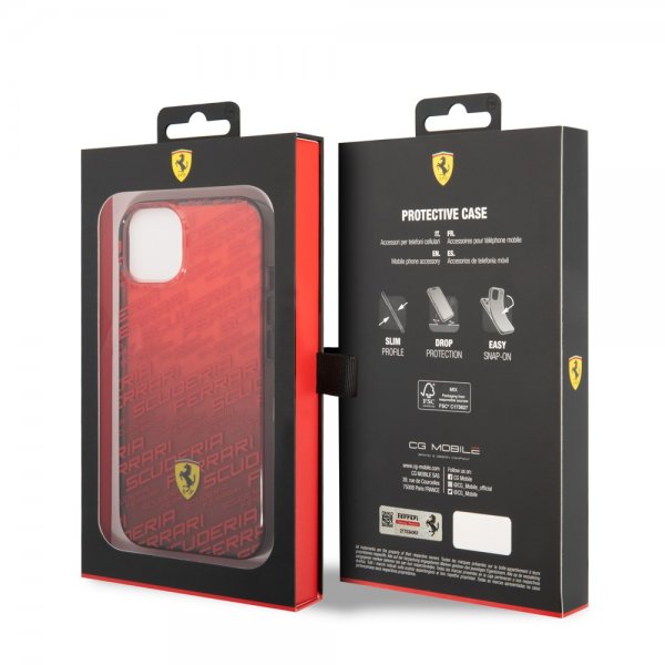 Ferrari iPhone 14 Suojakuori Gradient Scuderia Punainen