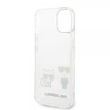 Karl Lagerfeld iPhone 14 -kuori Karl & Choupette Gradient White