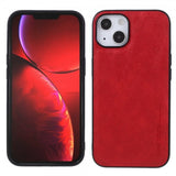 X-Level iPhone 14 -suojakuori, nahkakuvio, punainen