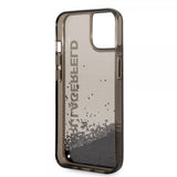 Karl Lagerfeld iPhone 14 Suojakuori Liquid Glitter Translucent Musta