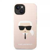 Karl Lagerfeld iPhone 14 -kuoret Liquid Silicone Karl Pink