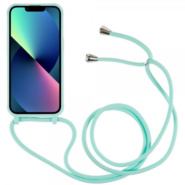 iPhone 14 kuori hihnalla vihreä