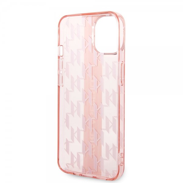Karl Lagerfeld iPhone 14 -suojakuori Monogram Vertical Stripe Rosa