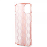 Karl Lagerfeld iPhone 14 -suojakuori Monogram Vertical Stripe Rosa