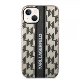 Karl Lagerfeld iPhone 14 Suojakuori Monogram Vertical Stripe Musta
