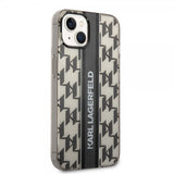 Karl Lagerfeld iPhone 14 Suojakuori Monogram Vertical Stripe Musta