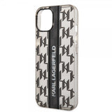 Karl Lagerfeld iPhone 14 Suojakuori Monogram Vertical Stripe Musta