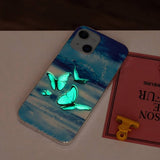 iPhone 14 Kuori Sinisiä Perhosia Aiheella