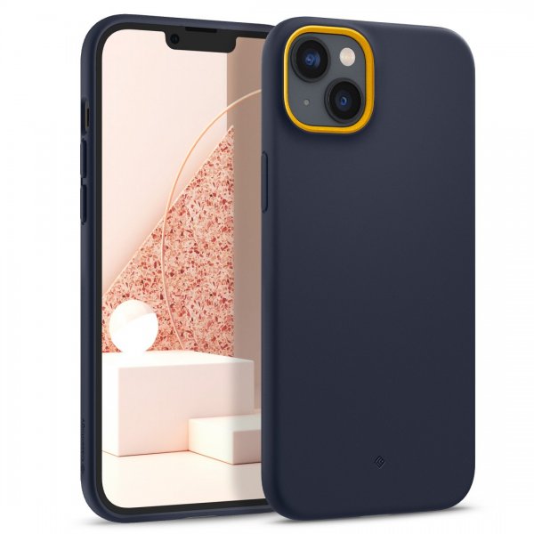 Caseology iPhone 14 -suojakuori ja näytönsuoja Nano Pop 360 Blueberry Navy