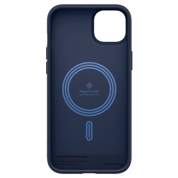 Caseology iPhone 14 -suojakuori Parallax Mag Midnight Blue