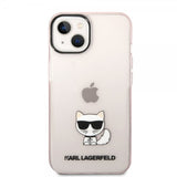 Karl Lagerfeld iPhone 14 -kuori Printed Choupette Transparent Pink