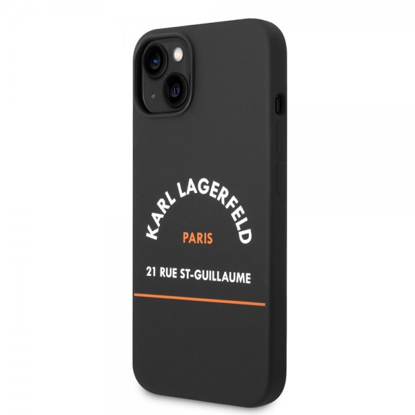 Karl Lagerfeld iPhone 14 -suojakuori Rue St Guillaume, musta