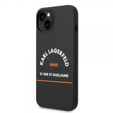 Karl Lagerfeld iPhone 14 -suojakuori Rue St Guillaume, musta