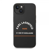 Karl Lagerfeld iPhone 14 -suojakuori Rue St Guillaume, musta