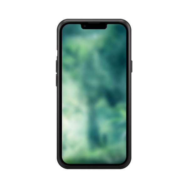 Xqisit iPhone 14 silikonikuori, musta